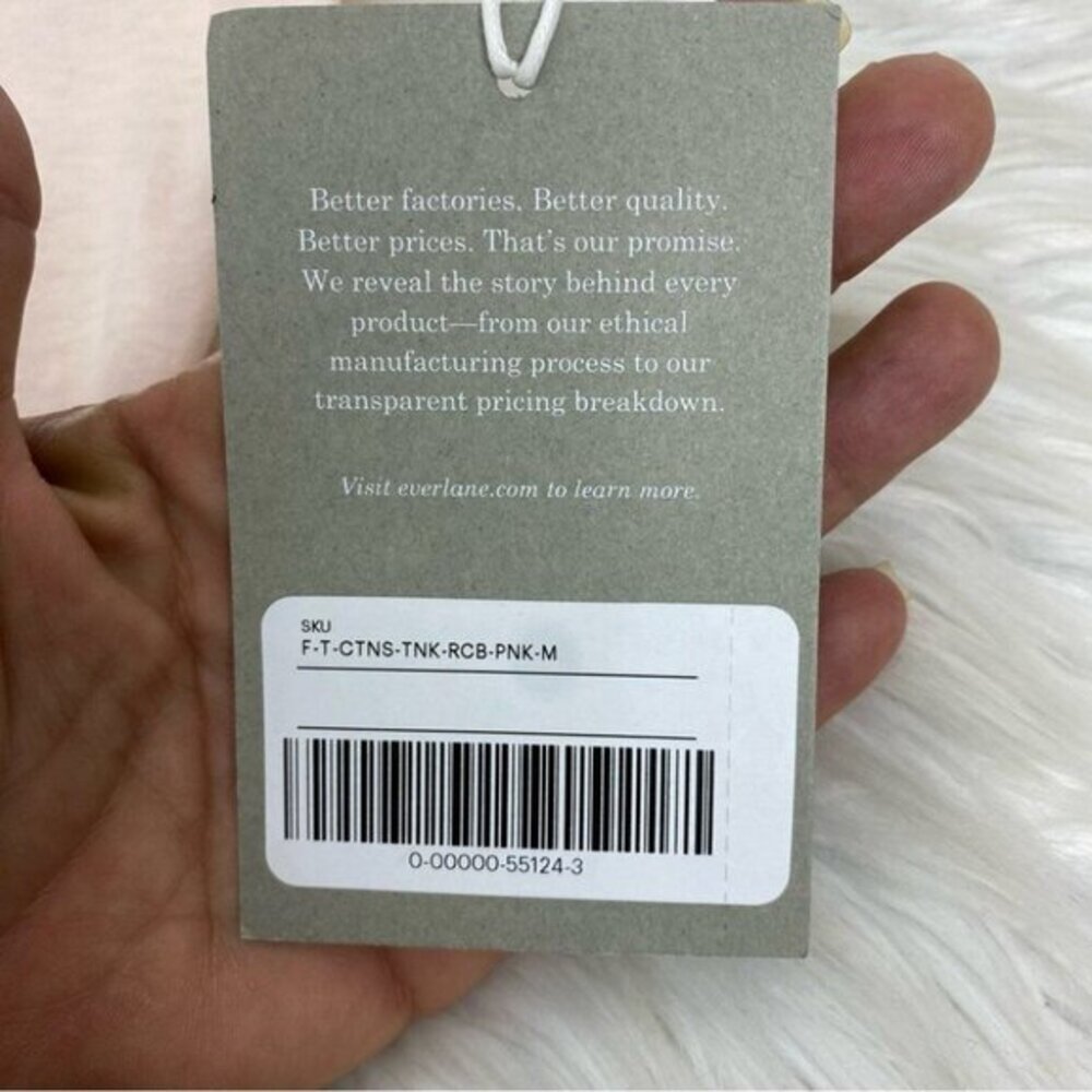 Everlane Womens Cotton Racerback Scoop Neck Tank Top‎ Pink Size M NWT - Picture 6 of 10